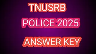 Tnusrb pc exam 2025 answer key || police exam 2025 gs answer key #tnusrb #pc #police #answerkey 