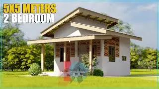 5X5 METERS HALF AMAKAN HOUSE DESIGN  WITH 2 BEDROOM