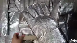 High Temp Radiation and  Heat Resistant(500&deg;c ) Aluminized Safety Foil Welding gloves