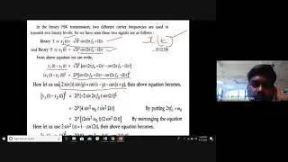 BFSK (BINARY FREQUENCY SHIFT KEYING) - SIGNAL SPACE  REPRESENTATION, BANDWIDTH & ERROR PROBABILITY