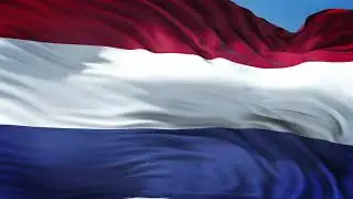 Netherlands Flag 5 Minutes Loop - FREE 4k Stock Footage - Realistic Dutch Flag Wave Animation