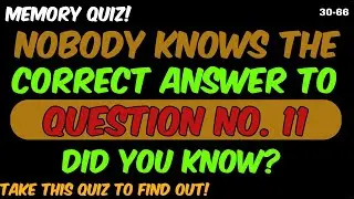 NOBODY KNOWS THE CORRECT ANSWER TO QUESTION 11! DID YOU KNOW? #education #generalknowledge #gkquiz