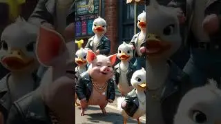 pig macho dance #wildlife #piganimation #animation