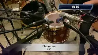 test mic   U87 M80 Sm57 Sm58 MD421 D112 D6 RE20 With Drum in Studio