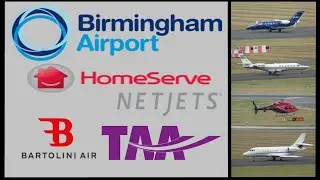 Birmingham Airport Spotting - Private Aircraft - CitationJet, G100, Bell & Falcon 2000EX - July 2022