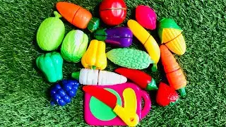 Full Color 2 Minutes Video Fruit And Vegetables Candy Cutting Video with M&M's & Magic ASMR