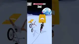 BIKE RUSH LEVEL 556 WITH DORIS BIKE IN MOON 🤣 #shorts #android #ios #gaming #gameplay #bikerush