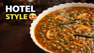 Perfect Matar Mushroom Masala 🍄🟢#matarmashroom