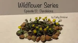 1:12 scale Wildflower Series. Episode 12: Dandelions using paper, paints, wire, flocking & foam ball