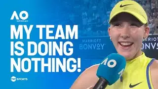 On-Court Interview: Mirra Andreeva thanks herself AGAIN after Round one victory in Melbourne 🤣