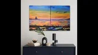 (334) Create a Hot Sunset Scene with a sponge? Oh Yes !