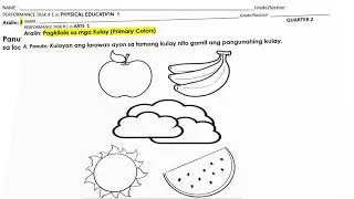 Q2 - 1st PERFORMANCE TASK All Subjects in Grade 1
