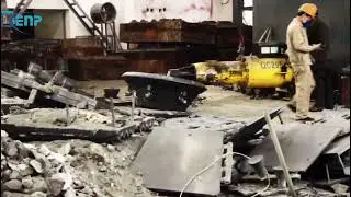 Pouring process of Mining quarry aggregate crusher wear parts, remove the pour head