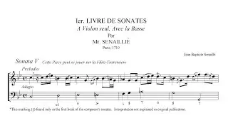 Jean Baptiste Senaillé – Violin Sonata Op.1 No.5, in C minor