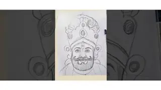 Shree Khatu Shyam ji Drawing #Khatu Shyam#live #drawing
