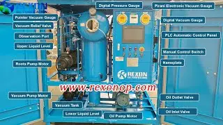 REXON 3000LPH Transformer Oil Purification Machine Oil Filtration System Vacuum Degassing System