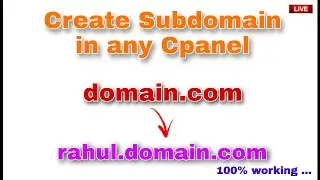 How to create subdomain in any cpanel | 100% working 2023