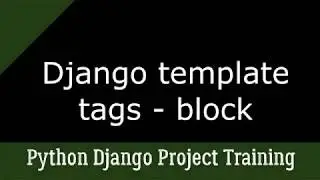 Django Block Tag