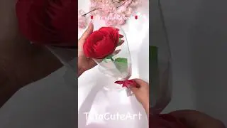 DIY easy paper rose 🌹 subscribe if you like it