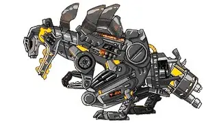Dino robot terminator tyranno (yellow green)