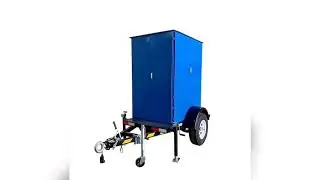 Outdoor usage mobile insulating oil treatment machine with trailer and weatherproof enclosure