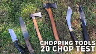 Twenty Chop Test featuring New Khukri House Khukri, RTAK2, Gransfors Axes and more
