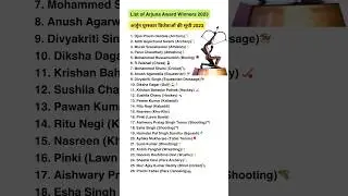List of Arjuna Award🏅 Winners 2023 #intoglobefacts #shorts