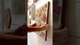 Changing summer leaves to fall #acrylicpainting #art #tutorial #fall #collage #pressed #leaves