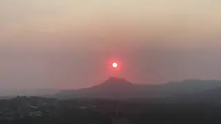 30th January 2020 - Red Sun At Dusk. Pink Sky At Night. Time Lapse Sunset.