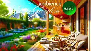 Cozy Terrace In A Spring Day Garden | Relaxing Ambience | Jazz Music