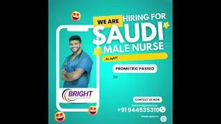 🌍 Hiring Female Nurses for Saudi  Bright International Consultancy  #jobs #abroadjobs #saudijobs