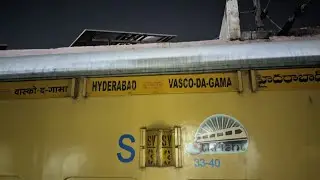 17022-Vasco-Da-Gama-Hyderabad Deccan Weekly Express Arrival and departure At Kacheguda