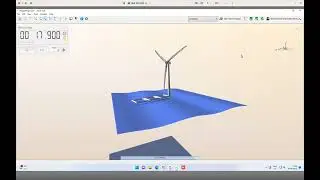 Very large wind and wave floating platform with Ashes - wind turbine simulation software