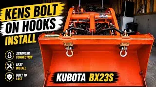 Установка Kens Bolt On Hooks на тракторный ковшовый погрузчик Kubota BX23S BX