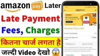 Amazon Pay Later Late Fee Charges | Amazon Pay Later Late Fees Kitna Lagta Hai | What is Pay Later