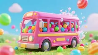 Toy Bus with Fizzy Candy Drops | Fun Nursery Rhymes & Kids Songs