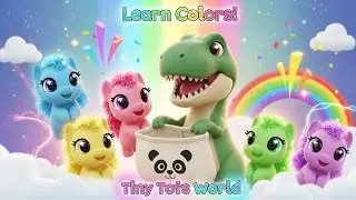 🎨🦖 Learn the Colors with T-Rex Play Dough Ponies in the Pandabag &ndash; Tiny Tots World