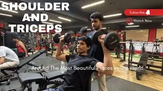 Shoulders and Triceps Workout with Gym friends vlog
