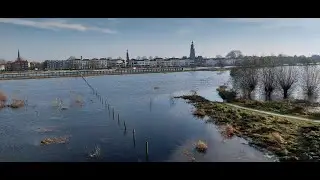 Overflowing Ijssel River Netherlands