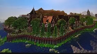 MINECRAFT: Medieval World new area show around.Conquest Textures,with audio.
