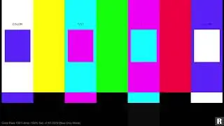 Color Bars BT2020 100% Blue Filter 4K UHD HDR10