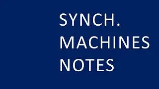 SYNCH MACHINES NOTES