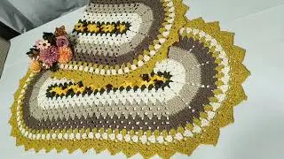 💎2/4 Par de mini passadeira em crochê feito com sobrinhas de barbantes #satysfying #croche