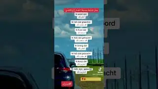 تعلم اللغة الهولندية  :جمل شائعة بصيغة المضارع و الماضى
