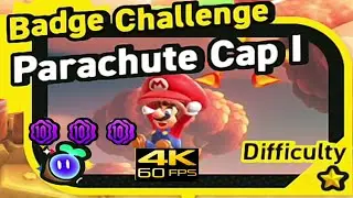 Super Mario Bros. Wonder Gameplay - Badge Challenge Parachute Cap I [4K 60FPS]