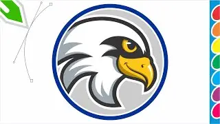 Eagle face drawing with CorelDraw | Flat Vector Style | CorelDraw Tutorial  | AV Tricks