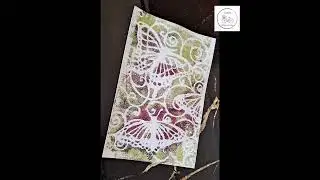 Embossing Powder Technique Using Stencil  #diy #embossing  #diycraft #craftideas @craftswarehouse