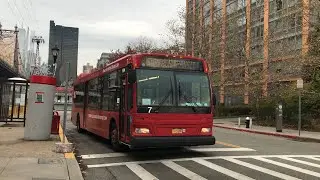 Roosevelt Island Operating Corporation Red Bus Action Along Roosevelt Island (XD40, Orion Vii)