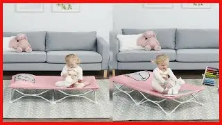 Regalo My Cot Pals Small Single Portable Toddler Bed , Cat, Pink