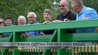RIBBON CUTTING FOR NEW BRIDGE AT VETERANS MEMORIAL PARK